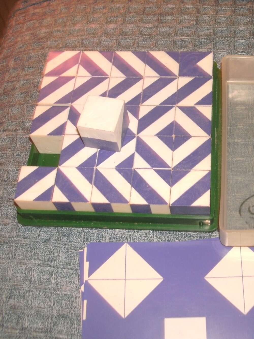 Collectible Puzlasco Geo Pattern Block Puzzle 25 Blocks Brain Teaser Game 5"x5"